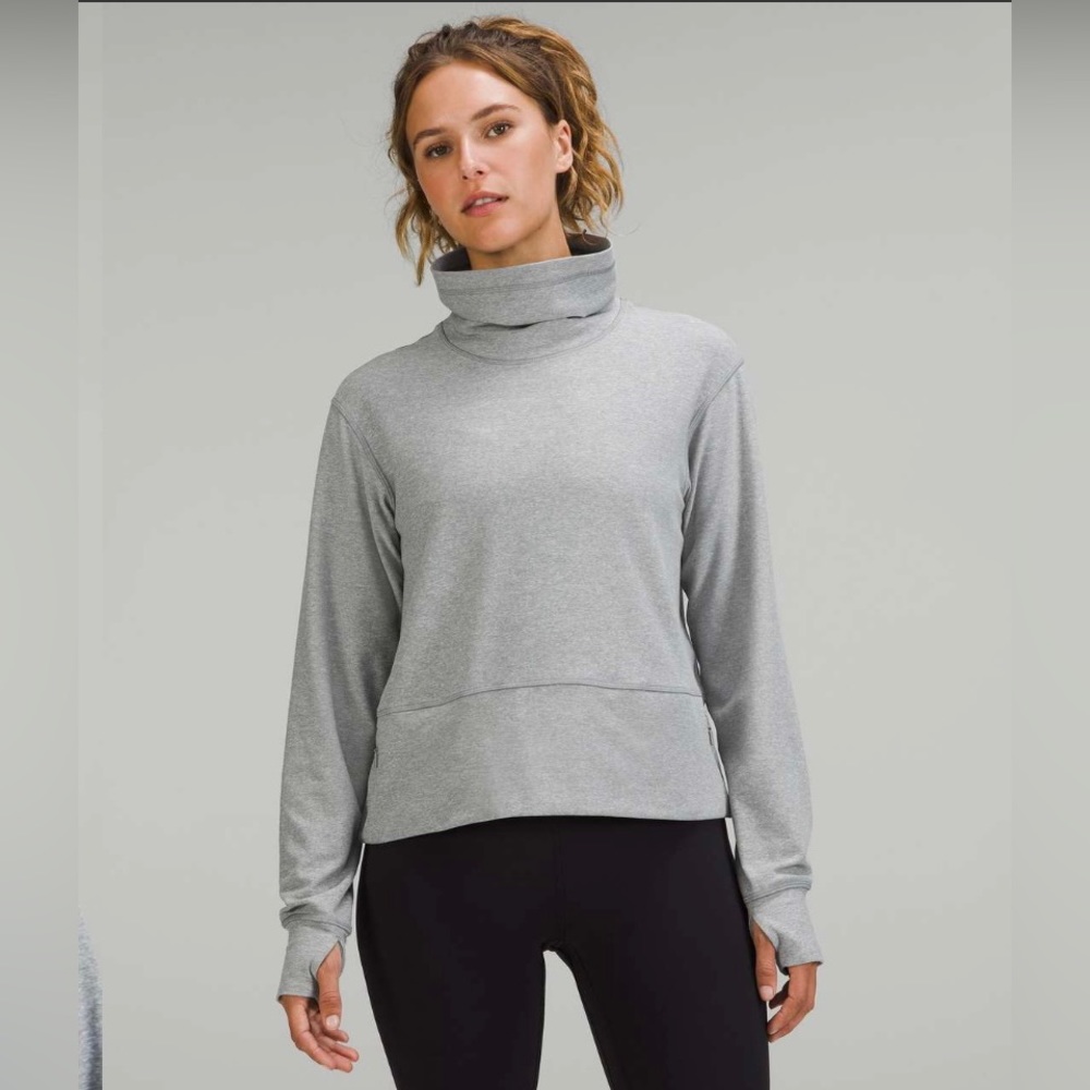 Lululemon Ready To Rulu Pullover Heathered Raceway Grey Size 6